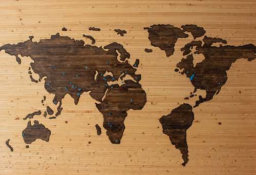 pin brown wooden map board map