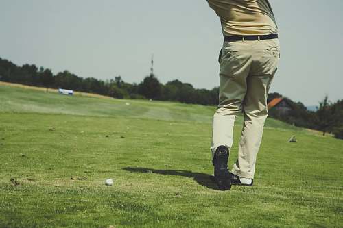 man man playing golf person