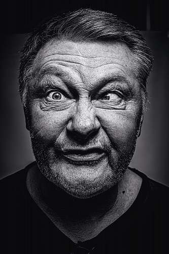 black-and-white  face