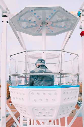 person man riding ferries wheel hot tub