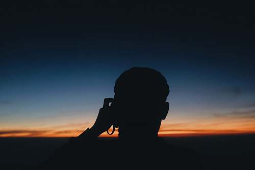person silhouette of person standing photo
