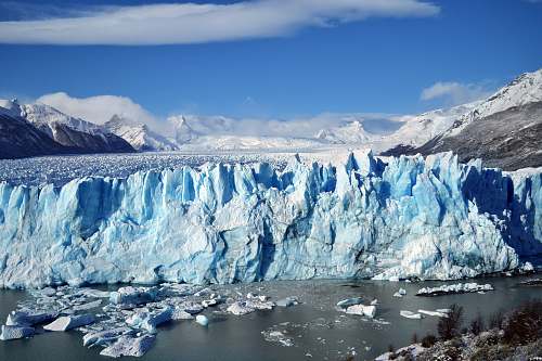 mountain mountain covered snow glacier