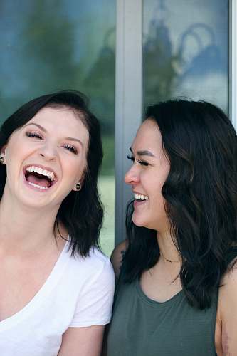 human two woman laughing person