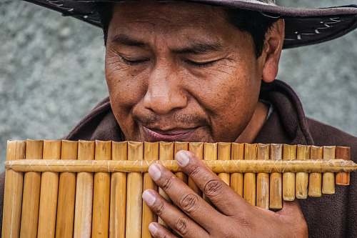 people man playing wooden wind instrument human