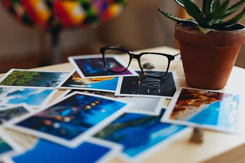 glasses clear eyeglasses on post cards aloe