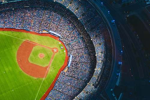 baseball aerial photography of baseball stadium baseball field