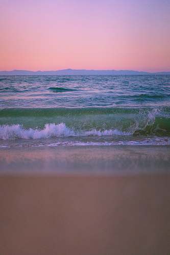 sea beach wave on white sand ocean