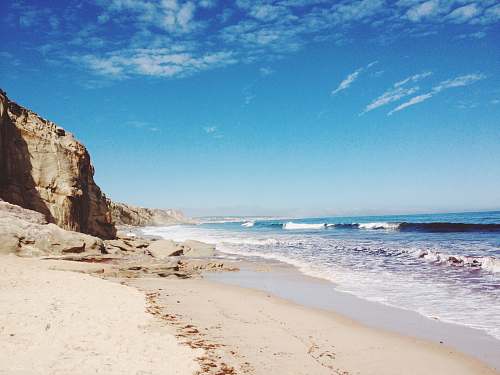 sea seashore during daytime water