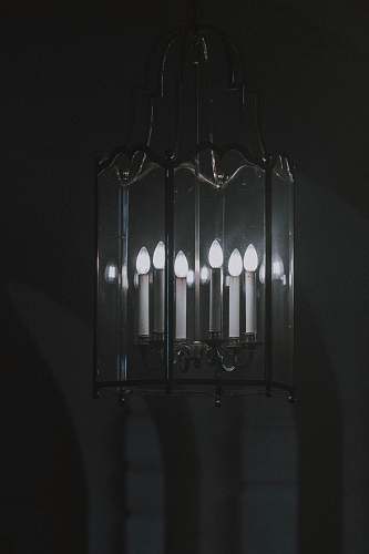 grey gray metal framed chandelier lighting