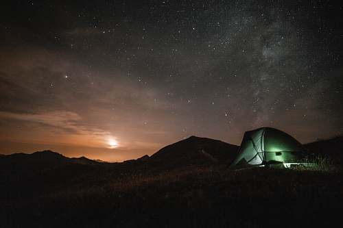 france dome tent at night tent