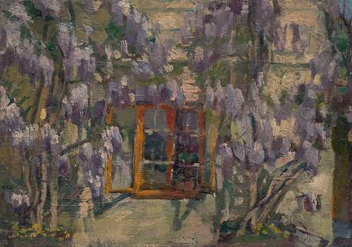 painting painting of window botanical