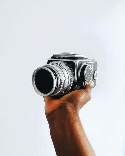 camera black and gray camera electronics