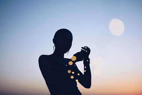 person silhouette photo of woman photo