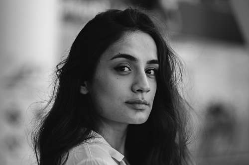 black-and-white  face