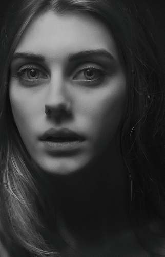 black-and-white unknown celebrity grayscale photography face