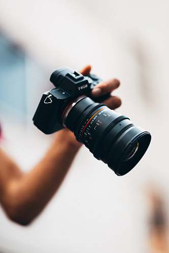 electronics black Sony DSLR camera camera