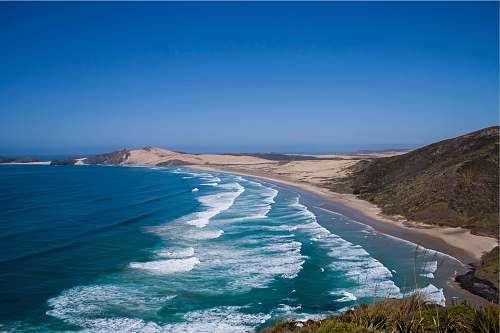 water aerial photography of seashore ocean