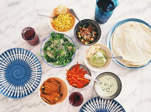plant round and blue ceramic bowls and plates vienna