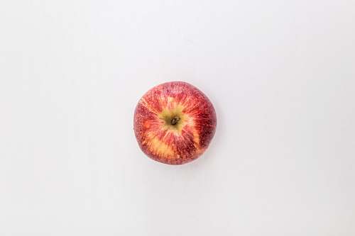 fruit red apple fruit on white table Apple