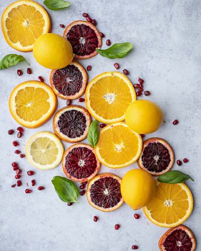 fruit sliced lemons citrus fruit