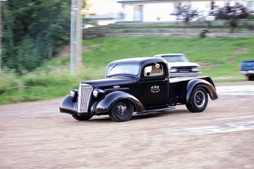 vehicle vintage black car athabasca