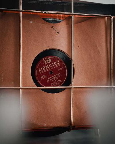 box red and black Columbia vinyl disc carton
