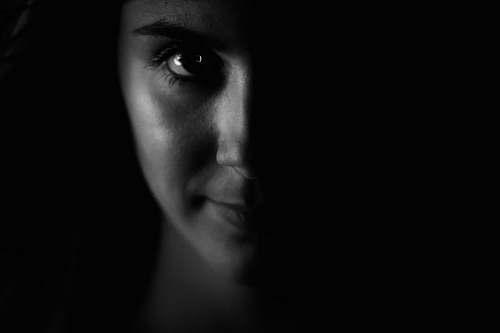 person woman on grayscale photography black-and-white
