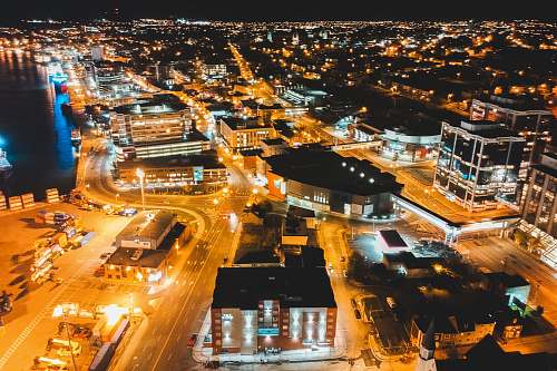 nature aerial photography of cityscape outdoors