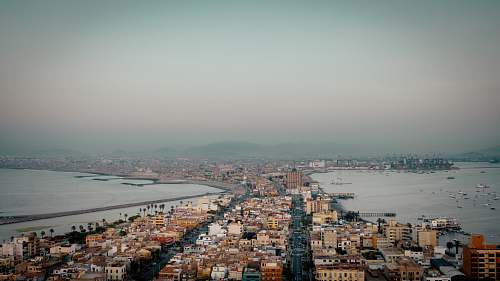 nature aerial photography of high-rise buildings outdoors