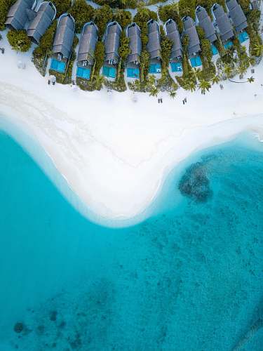 outdoors aerial photography of beach land