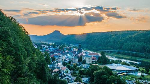 outdoors aerial photography of citys scenery