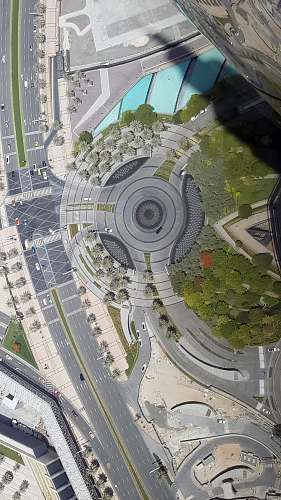 landscape aerial photography of sectional road and building outdoors