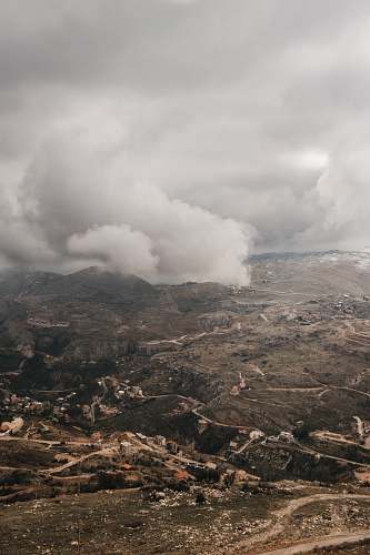 landscape clouds above mountain outdoors