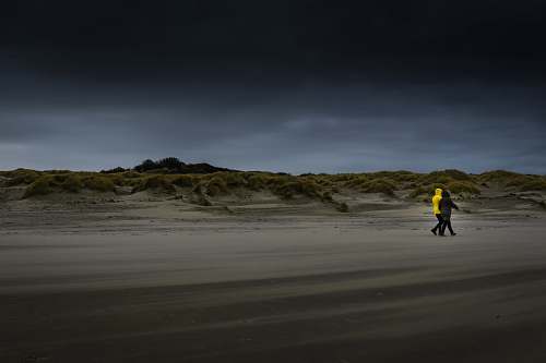 soil two person walking on desert outdoors