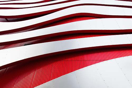 red white and red metal frame architecture