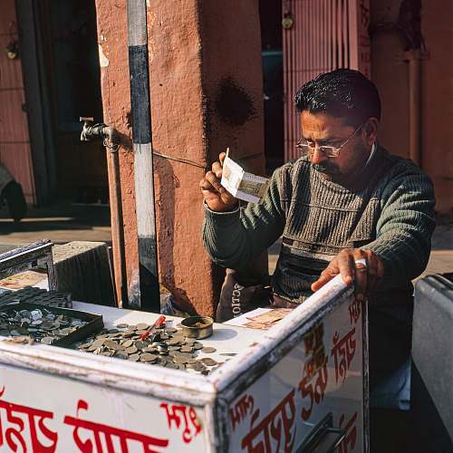human man in black sweater jaipur
