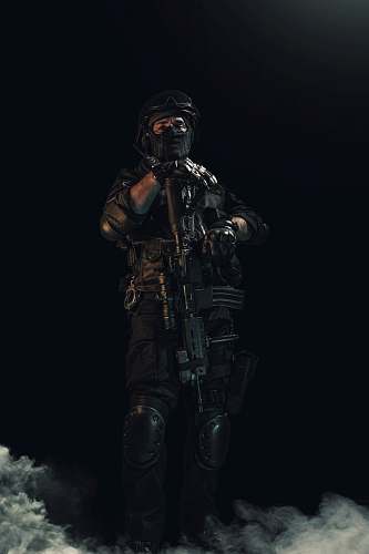 human soldier illustration black