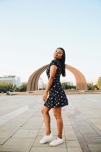apparel woman poses on rolad clothing