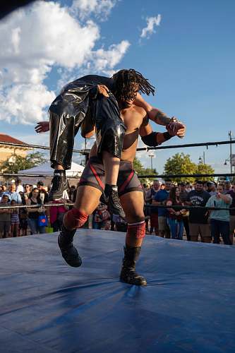 person wrestler on ring footwear
