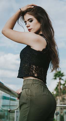 apparel women's black lace sleeveless top clothing