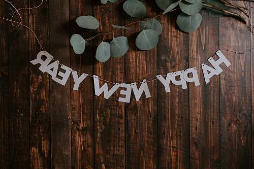 hardwood happy new year hanged decor happy new year