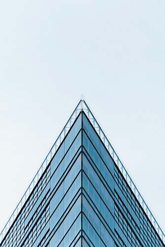 architecture blue building glass mirror triangle