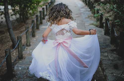 clothing girl wearing white dress evening dress