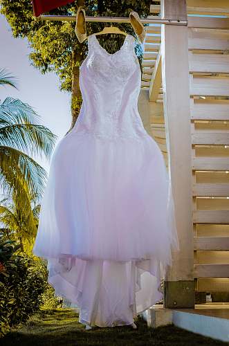 clothing white tank wedding dress hanged robe