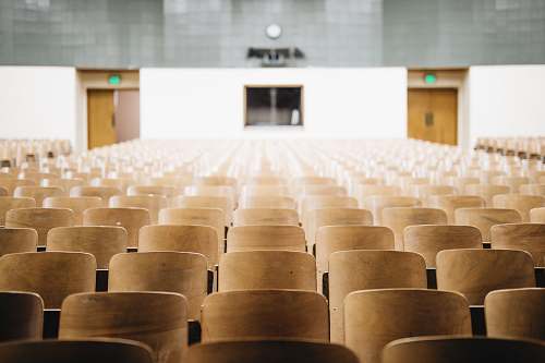 furniture empty chairs in theater education