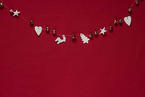 holiday beaded white and gray Christmas beads wall decor xmas
