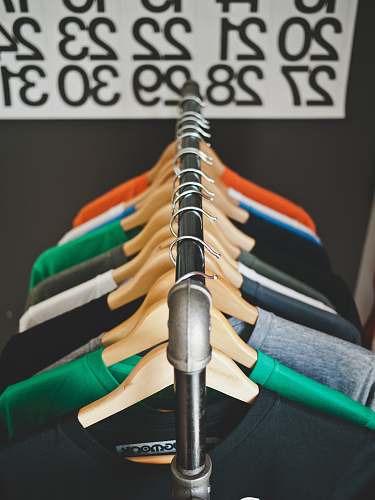 hangers assorted-color hanged shirts with hangers fashion
