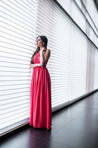 apparel ladies red dress gown