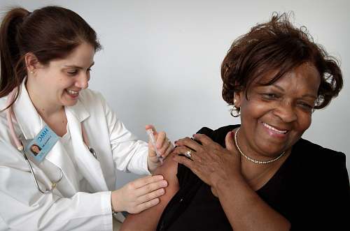viral woman getting vaccine vaccination