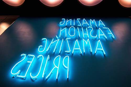 blue turned on blue amazing fashion amazing prices neon signages neon light